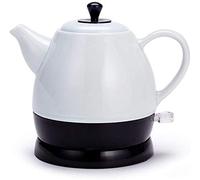 Bouilloires, bouilloire électrique en céramique théière à eau sans fil, théière rétro 1 L, 1350 W eau rapide pour thé, café, soupe, base amovible à l'avoine, mise hors tension automatique,