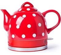 Bouilloires En Céramique Électrique Kettle Sans Fil Teapot D'eau, Théière À La Théière-Rétro, 1000w D'eau Rapide Pour Le Thé, Le Café, La Soupe, La Base Amovible, La Puissance Automatique, Pour L'hôte