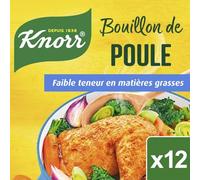 Bouillon de poule dégraissé KNORR - la boite de 12 bouillons de 10 g Lot De 4 - Par Lot