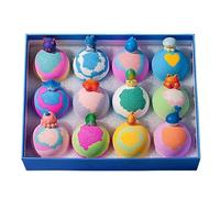 Bouillons de Bain avec Jouets,12 Pièces Arc-en-Douce Mousse - avec Jouets Surprises cachés à l'intérieur des Boules | pour Ados & Famille Filles Garçons