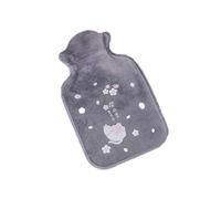 Bouillote Bouteille d'eau chaude en peluche de dessin animé, mini-bouteille portable et résistante for l'hiver(Gray-Sakura Rabbit)