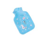 Bouillote Bouteille d'eau chaude en peluche de dessin animé, mini-bouteille portable et résistante for l'hiver(Blue-Sakura Rabbit)