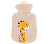 Bouillotte 0.8 litre jaune avec Girafe brodée