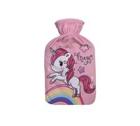 Bouillotte - 1l - Housse En Flanelle - Licorne Magique - Eau Chaude - Enfant
