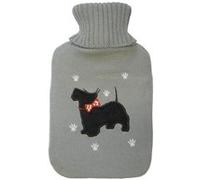 Bouillotte - 2 Litres - Housse tricotée - Motif chien noir - GH022 St Helens Home and Garden G