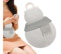 Bouillotte 320 ml Chauffe-bonhomme de neige étanche avec housse - Sac d'eau en silicone pour relaxation, utilisation en main, voyage, hiver, climat froid, Noël, usage