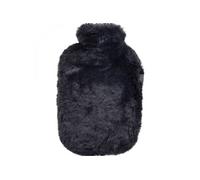 Bouillotte à eau déhoussable avec housse polaire - 2 L - Noir