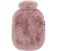Bouillotte à eau déhoussable avec housse polaire - 2 L - Rose Gris G