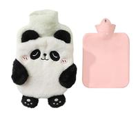 Bouillotte avec animal en peluche, sac d'eau chaude en PVC de 700 ml pour le cou, les épaules et les mains et les pieds, crampes menstruelles, compression chaude et thérapie par le froid