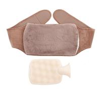 Bouillotte avec Ceinture en Pvc, Peluche Allongée, Chauffe Ventre Portable | Khaki, Capacité aux Deux Tiers, pour École et Intérieur, Accessoires Inclus