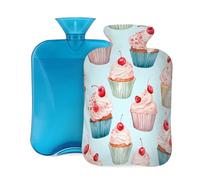 Bouillotte avec couvercle 2 L - Tasse en papier - Bouillotte pour adultes - Soulage la douleur