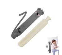 Bouillotte avec couvercle, bouillotte pour l'hiver, Bouillotte longue 2L, Chauffe-mains Portable de grande capacité avec couverture souple, chauffe-lit pour la taille