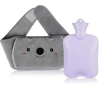 Bouillotte Avec Couvercle, Soulagement Rapide De La Douleur Confort Pour Le Cou, Le Dos (Sac D'eau Violet + Ceinture Grise Pour Chiot)