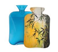 Bouillotte avec housse 2 L - Encre en bambou - Pour adultes - Soulage la douleur