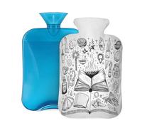 Bouillotte avec housse 2 L - Herbes médicinales magiques - Bouillotte pour adultes - Pour soulager la douleur