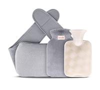 Bouillotte avec housse - Bouillotte Vegena - Ceinture de lit - En caoutchouc moelleux - Pour enfants et adultes - Pour le cou, les épaules, le dos, les jambes - Réchauffement de la taille