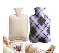 Bouillotte avec housse - Chauffe-mains et pieds - Bouillotte avec housse en peluche pour l'hiver - Pour camping, trajets en déplacement, dortoir d'étudiant, école, étudiants, adolescents, filles