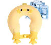 Bouillotte avec housse - Coussin de nuque en forme de U avec motif animal, bouillotte avec housse en peluche, pour les douleurs musculaires, les femmes, les, les voyages, le lit, les blessures