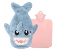 Bouillotte avec housse de 1 litre, Bouillotte Peluche Moelleuse, Petite Hot water bottle avec Housse Moelleuse, bouillotte Douillette pour Enfants et Adultes, Cadeaux pour Femmes