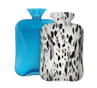 Bouillotte avec housse de 2 L, motif léopard encre pour adultes, chauffe-douleur, pour adultes