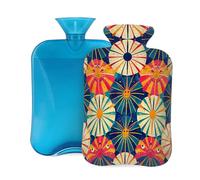 Bouillotte avec housse de 2 L, parapluie classique japonais pour adultes, réchauffement/soulagement de la douleur