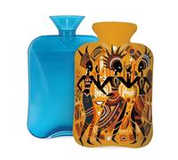 Bouillotte avec housse de 2 L, style rétro pour femmes africaines indiennes, pour adultes, pour soulager la douleur