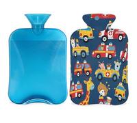 Bouillotte avec housse en forme de girafe avec housse pour soulager la douleur, cou doux et épaule, chauffe-mains et pieds, compresse chaude et froide pour adultes et enfants