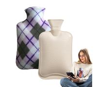 Bouillotte Avec Housse En Peluche, 2L Anti-Fuite Cartoon, Sac À Eau Chaude Avec Housse En Peluche, pour Dortoir Randonnée Camping École Étudiants Adolescents Filles Femmes Passionnés de Plein Air