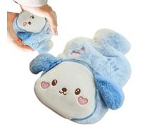 Bouillotte avec housse en peluche, bouillotte avec housse | Sac d'eau chaude - Housse pour animaux - Sac d'eau froide - Chauffe-eau portable et confortable pour l'hiver - Temps froid