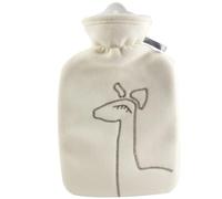 BOUILLOTTE AVEC HOUSSE EN POLAIRE CREME MOTIF GIRAFE HUGO FROSCH