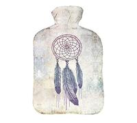 Bouillotte avec housse en polaire douce en caoutchouc avec couvercle 2 litres belle couverture en molleton Dreamcatcher 3 [092]