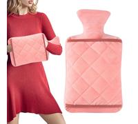 Bouillotte avec housse étanche rechargeable avec housse en peluche pour la maison, la mobilité, l'école, les jeunes femmes âgées