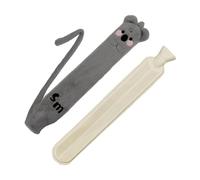 Bouillotte avec housse | Longue bouillotte d'hiver 2 L | Chauffe-lit portable de grande capacité avec housse douce pour les pieds, le lit et la taille