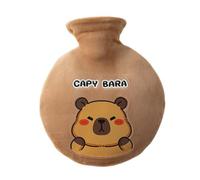 Bouillotte avec housse mignonne | 700 ml en peluche Capybara avec housse en peluche pour intérieur et extérieur pour voyage, sommeil