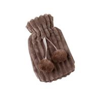 Bouillotte avec housse moelleuse - Housse en fausse fourrure douce de qualité supérieure - 1 L/2 L - Bouillotte pour des nuits douillettes, soulagement de la douleur - Femme, personnes âgées et