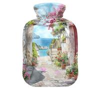 Bouillotte avec housse souple - Chauffe-mains et pieds - Cadeau d'hiver romantique - Allée italienne - Pour crampes menstruelles - Taille S