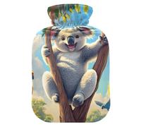 Bouillotte avec housse souple - Chauffe-mains et pieds - Motif koala - Pour crampes menstruelles - Taille M