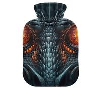 Bouillotte avec housse souple - Chauffe-pieds avec housse souple - Géant - Yeux de dragon - Pour le cou, les épaules et les crampes menstruelles - Taille S