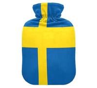Bouillotte avec housse souple Motif drapeau de la Suède 1 l