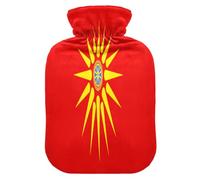 Bouillotte avec housse souple - Motif drapeau du Kurdistan - 1 l - Pour thérapie par le chaud et le froid