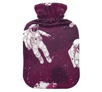 Bouillotte avec housse souple Motif planète astronaute blanche 2 l