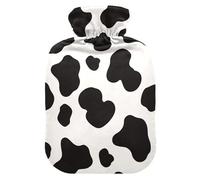 Bouillotte avec housse souple Motif vache Noir/blanc 1 l