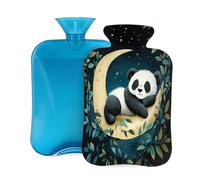 Bouillotte avec housse souple Panda Moon 2 litres pour soulager la douleur, chauffe-mains et pieds