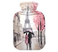Bouillotte avec housse souple pieds et chauffe-lit People Paris Tower Bouillotte pour compresse chaude et froide Taille M