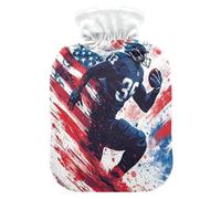 Bouillotte avec housse souple pour chauffe-ventre Motif drapeau des États-Unis