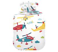 Bouillotte avec housse souple pour pieds et chauffe-lit, avions et hélicoptères, pour crampes menstruelles, soulagement de la douleur, taille M