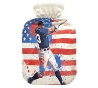 Bouillotte avec housse souple pour soulager la douleur, motif drapeau des États-Unis