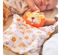 Pelucho - Bouillotte Bébé Lion - Bien-Être, Chaleur et Douceur - Micro-Ondable - Grains de Blé et Fleurs de Lavande - Fabriquée en France