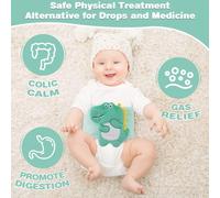 Bouillotte Bebe Remplie Avec De Gel Ceinture Bouillotte Bebe Colique, Ceinture Ajustable, Thermothérapie Pour Baby Douleurs Abdominales, Crampes, Flatulences, Apaiser Bébé, Dinosaure Vert