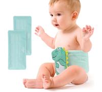 Bouillotte Bebe Remplie Avec De Gel Ceinture Bouillotte Bebe Colique, Ceinture Ajustable, Thermothérapie Pour Baby Douleurs Abdominales, Crampes, Flatulences, Apaiser Bébé, Dinosaure Vert